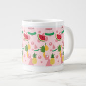 Grande Tasse ROUGE ET ROSE AVEC IMPRIMANTES WATERMELONpecialty  (Devant droit)