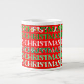 Grande Tasse Rouge Vert Noël Festif (Devant)