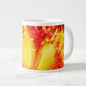 Grande Tasse Rouges Et Jaunes Grosse Tulipe À Courbe (Devant droit)