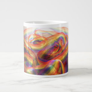 Grande Tasse ruban arc-en-ciel en cascade généré par Gemini