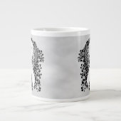 Grande Tasse Ruban de sensibilisation blanc avec ailes (Devant)