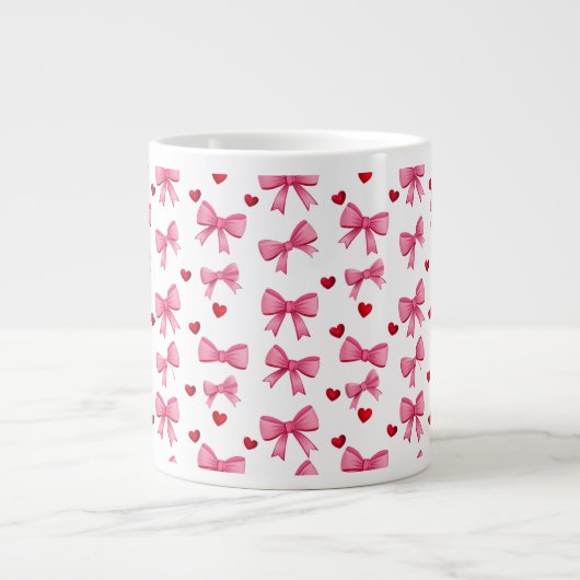 Grande Tasse Rubans roses (Devant)