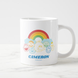 Grande Tasse Rue Sésame   Rainbow Graphic   Ajouter Votre Nom