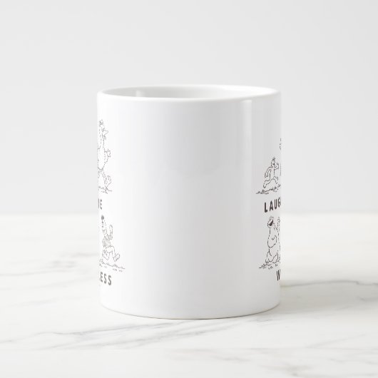 Grande Tasse Rue Sésame | Rire Plus S'Inquiéter Moins (Devant)