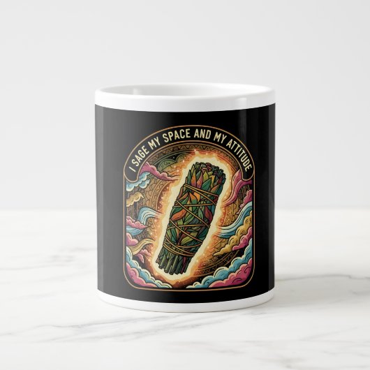 Grande Tasse Sage My Space and My Attitude Smudging Cleansing A (Devant)