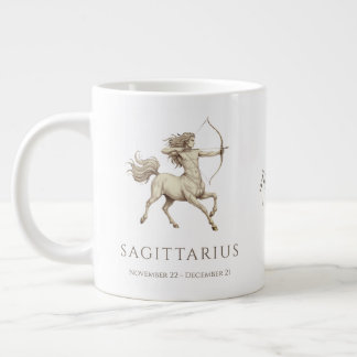 Grande Tasse Sagittaire Zodiaque Nom Personnalisé & Date de Nai