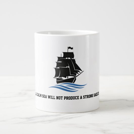 Grande Tasse Sail Forward – Stay Strong, Keep Moving Motivation (Devant)