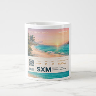 Grande Tasse Saint Martin SXM Boarding Pass Sunset