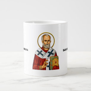 Grande Tasse Saint Nicolas icône orthodoxe serbe des saints