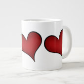 Grande Tasse Saint Valentin coeur rouge (Devant droit)