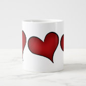 Grande Tasse Saint Valentin coeur rouge (Devant)