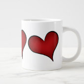 Grande Tasse Saint Valentin coeur rouge (Droite)