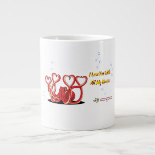 Grande Tasse Saint Valentin Coeurs de pieuvres