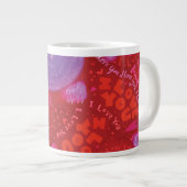Grande Tasse Saint Valentin Rouge rose Je t'aime Typographie (Devant droit)