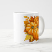 Grande Tasse Saison d'automne Halloween Citrouille Motif (Devant droit)