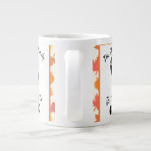 Grande Tasse Saison photo personnalisée de dinde d'action de gr (Dos)