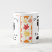 Grande Tasse Saison photo personnalisée de dinde d'action de gr (Devant)