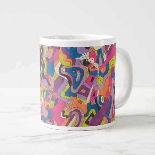 Grande Tasse "Samba" Art Abstrait (Devant droit)