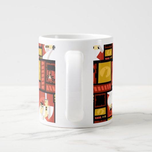 Grande Tasse Samurai Jack & Aku Character Art Panel Pattern (Dos)