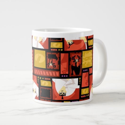 Grande Tasse Samurai Jack & Aku Character Art Panel Pattern (Devant droit)