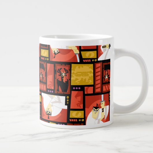 Grande Tasse Samurai Jack & Aku Character Art Panel Pattern (Droite)