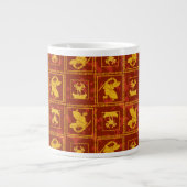 Grande Tasse Samurai Jack & Aku Golden Silhouette Tile Pattern (Devant)
