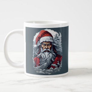 Grande Tasse Samurai Père Noël Warrior Christmas Art Cadeau