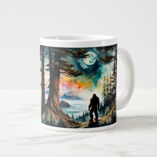 Grande Tasse Sasquatch debout sous le clair de lune