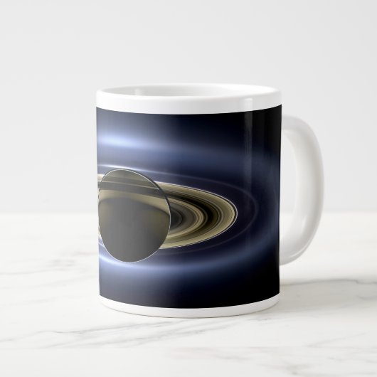 Grande Tasse Saturne a éclipsé le Soleil depuis l'orbiteur Cass (Devant droit)