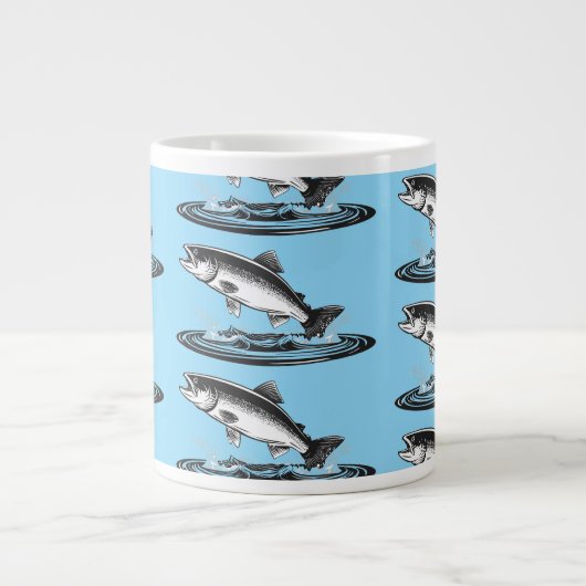 Grande Tasse saumon atlantique sautant (Devant)
