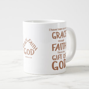 Grande Tasse Sauvé Par La Grâce Par La Foi Tan Ephésiens 2:8