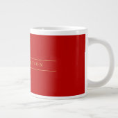 Grande Tasse Scarlet Red Gold Colonnes Ajouter un nom Script (Droite)
