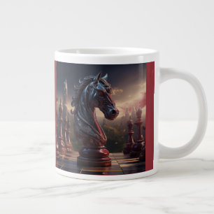 Grande Tasse Scène de jeu d'échecs fantastique - Cavalier