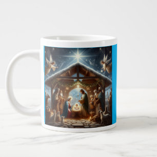 Grande Tasse Scène de nativité traditionnelle