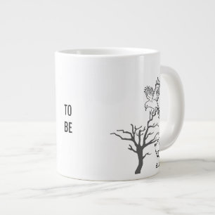 Grande Tasse Scène de nature avec ours, oiseau et arbre nu