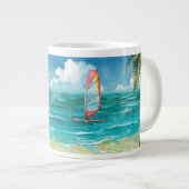 Grande Tasse Scène de vent de surf calme (Devant droit)