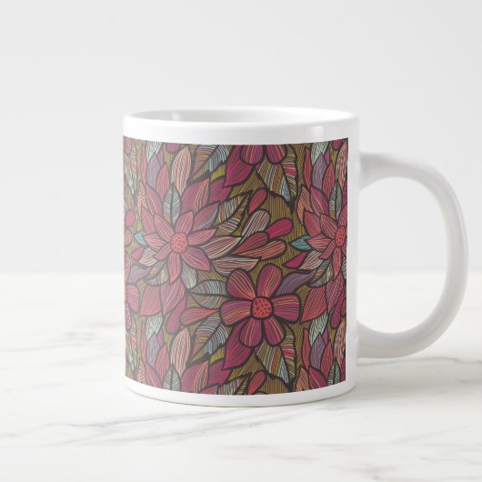 Grande Tasse Schéma floral 4 (Droite)