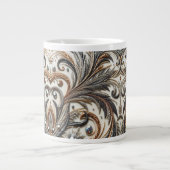 Grande Tasse Schéma floral brillant avec pierre de gemme (Devant)