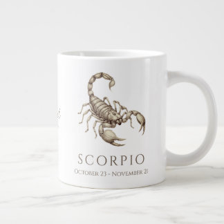 Grande Tasse Scorpion Zodiaque Nom Personnalisé & Date de Naiss