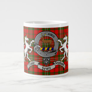 Grande Tasse Scott Clan Badge avec Tartan et Unicorn