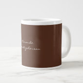 Grande Tasse Script d'Arrière - plan Brown moderne Ajouter un n (Devant droit)