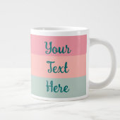 Grande Tasse Script de typographie Turquoise Peach rose texte p (Droite)