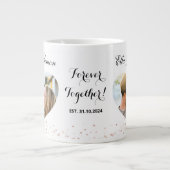 Grande Tasse Script fiançailles élégant (Devant)