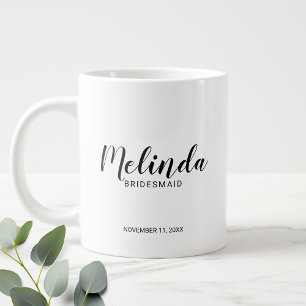 Grande Tasse Script moderne Présentatrice personnalisée Café Mu