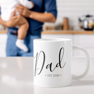 Grande Tasse Script pour la fête des pères Papa Personnalisé