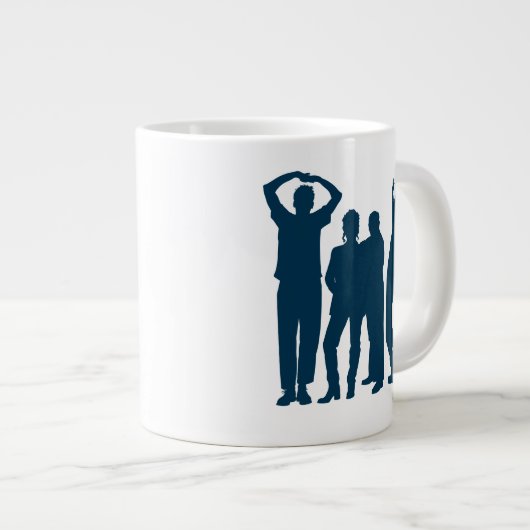 Grande Tasse Seinfeld | Graphique de silhouette de groupe (Devant droit)
