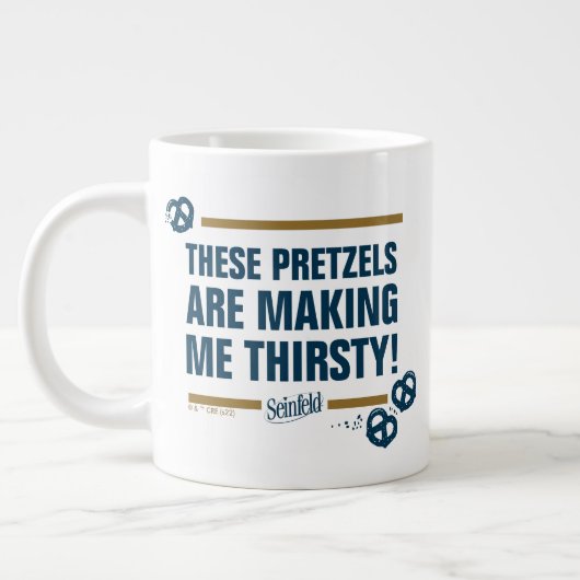 Grande Tasse Seinfeld | Graphique de typographie "Ces Pretzels" (Gauche)