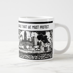 Grande Tasse Sensibilisation à la pollution de l'air Cadeaux mo