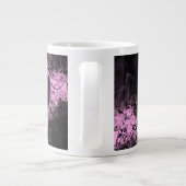 Grande Tasse Sensibilisation rose Ruban Grunge Coeur (Dos)