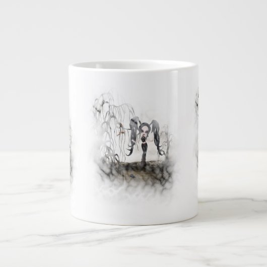 Grande Tasse Sepia Goth Girl Vignette (Devant)